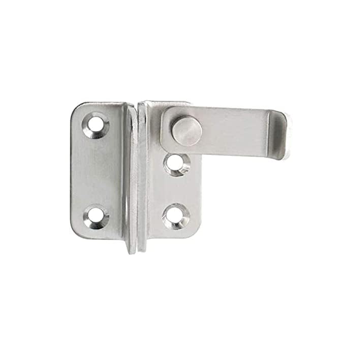 BTL Stainless Steel Gate Latch Right Door Padlock Latch Safety Door Lock with Padlock Hole BDFPL3R - Image 1