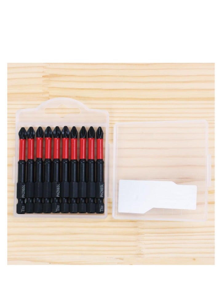 Yakumuz 10 Pack Phillips PH2 Magnetic Anti Slip Screwdriver Bit Set Yakumuz 2.5" TS2 Anti-Slip Long Drill Bits Impact Driver Bits  - Image 4