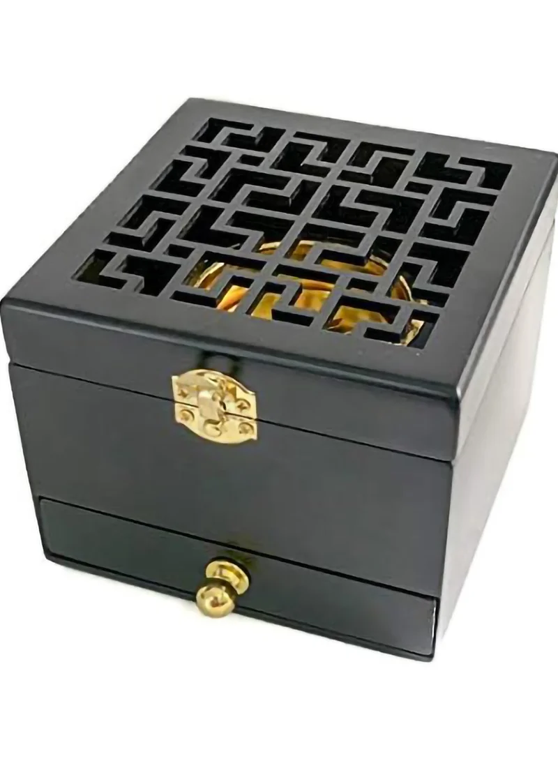 QUESERA Quesera wooden black incense burner