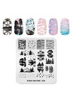 Nail Stamping Plate Fashion Nature Lake Lakeside River Seaside Jungle Night Sky Theme MultiPattern Stamp Print Image Stamp Template Nail Art for Nail Design By Rolabling