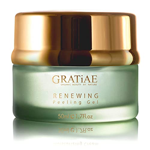 Gratiae organic renewing Peeling gel face mask mild face cleanser with witch hazel Deep cleans removes dead skin cells and blackheads antiaging skin care 17 Fl oz