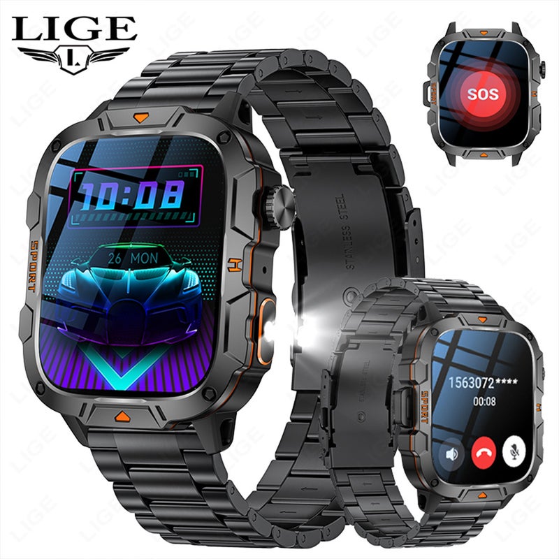 Lige/ New Smart Watch Multi-Function Bluetooth Call Waterproof Pedometer Sports Men'S Watch - Image 4