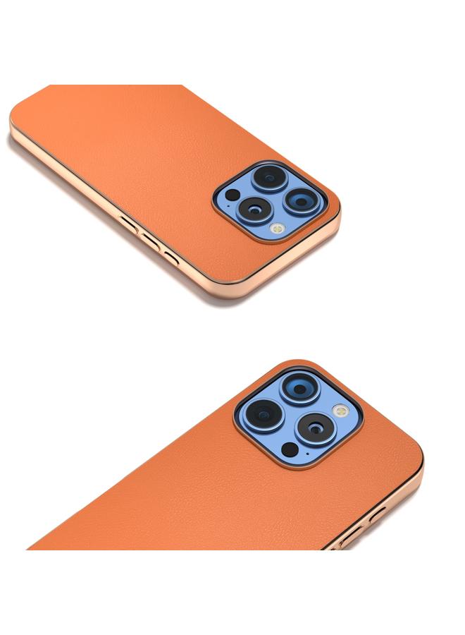 اس-توب جراب لهاتف iPhone 16 Pro Max مصنوع من جلد البولي يوريثان بإطار مطلي بالكهرباء مع تغطية كاملة - Image 3