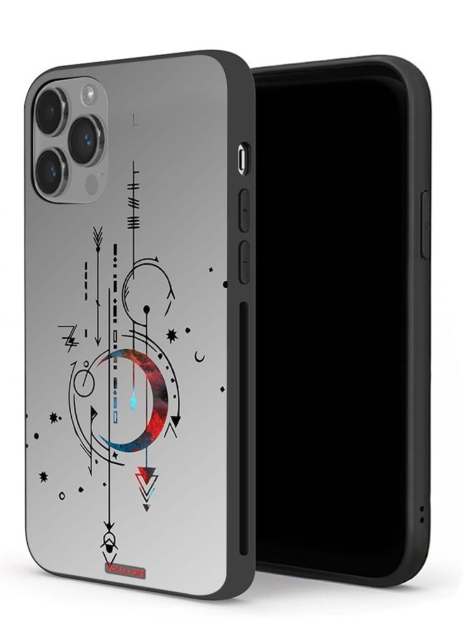 Tolwak Apple iPhone 14 Pro Protective Case Moon And Arrows Art Pattern - Image 1