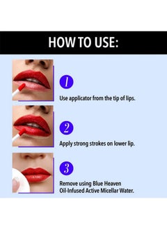 Blue Heaven Hyper Stay Weightless Liquid Matte Lipstick | Long-Lasting & Smudge Proof | Non-Transfer Matte Lipstick For Women| Helen Queen-20 | 6Ml  - Image 4