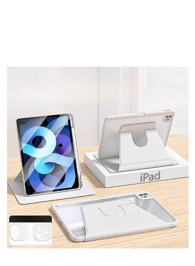 Rotating Case for iPad Air 6th 11 Inch M2 2024/ iPad Air 7th 11 Inch M3 2025/ iPad Air 5th 2022 10.9 Inch/iPad Air 4th 2020 10.9 Inch/iPad Pro 11 inch (2022/2021/2020/2018), 360 Degree Rotation Protective Stand Cover Clear Back, Auto Wake/Sleep