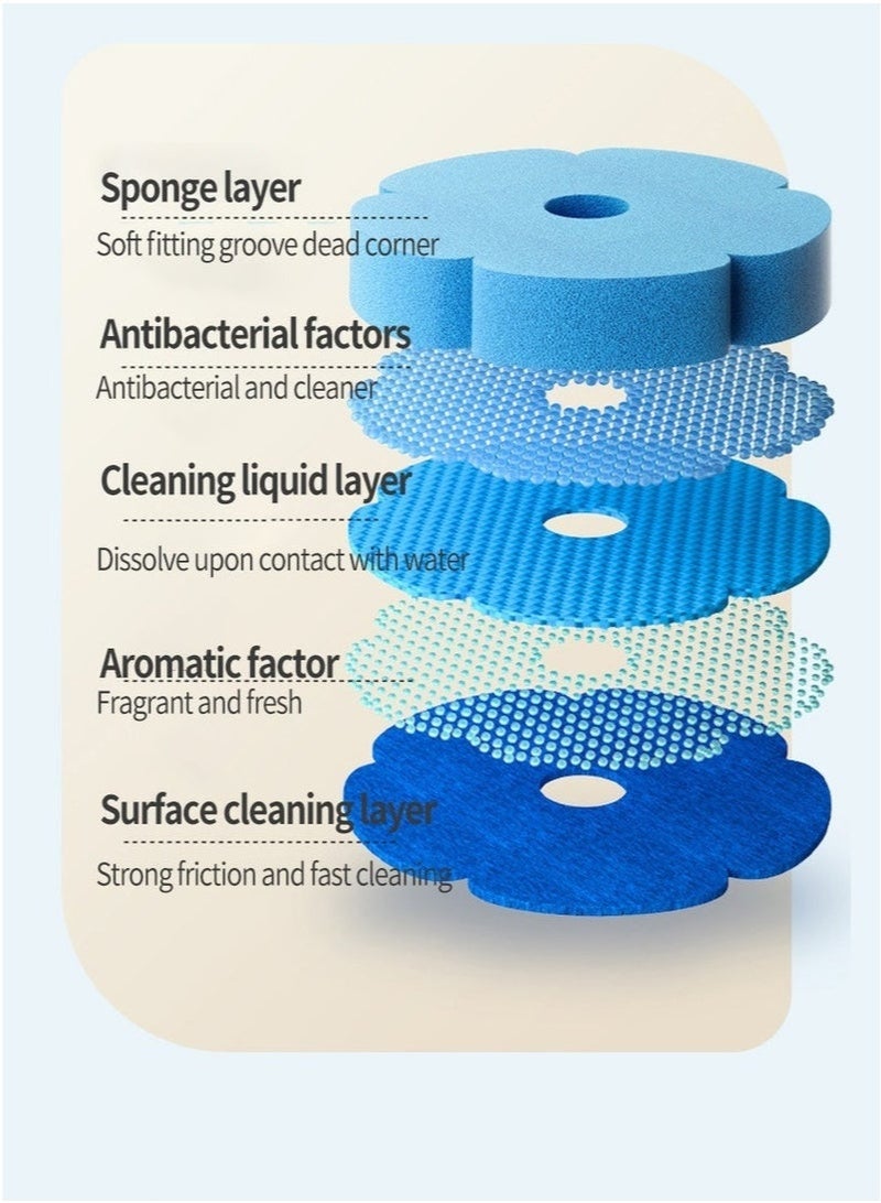 18 رأس فرشاة استبدال فرشاة المرحاض القابل للتصرف ، رأس فرشاة إسفنجية بديلة من Sanxiang لتنظيف مرحاض الحمام ، فرشاة مرحاض قابلة للتعليق ، آمنة وصحية أكثر أمانا (تنطبق فقط على نفس فرشاة المرحاض المطابقة ، يرجى القراءة بعناية) - Image 5