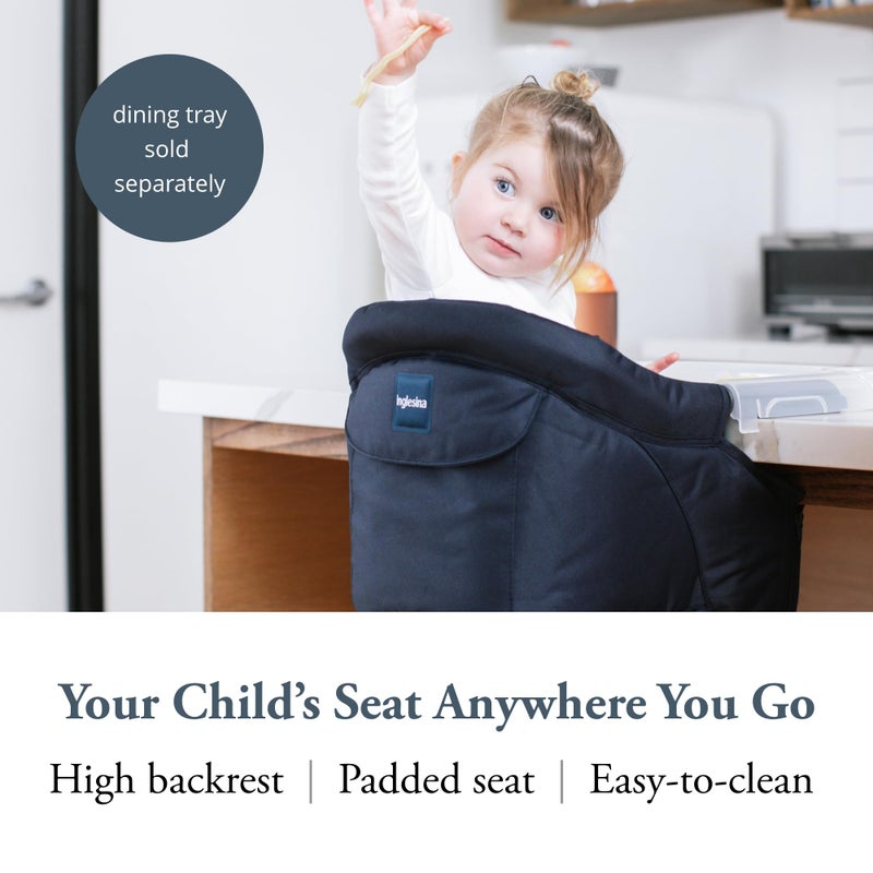 Inglesina Fast Table Chair, Navy - Portable Baby High Chair - for Babies & Toddlers up to 37 lbs - Collapsible Design - Fits Tables 0.8'' to 3.5'' Thick - Compact & Easy to Use - Travel Bag Included - Image 4