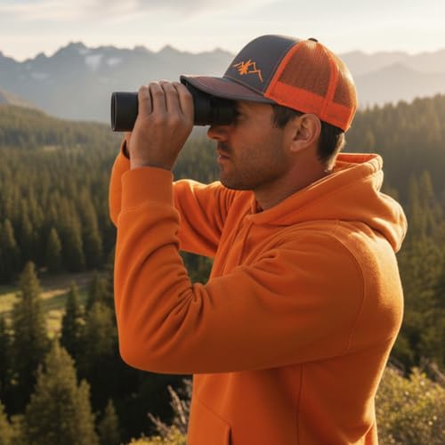LINDO Trucker Hat [ The Great Outdoors: Graphite/Orange ] - Image 3
