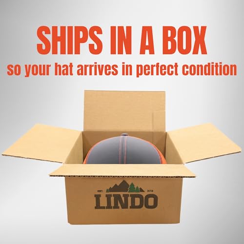 LINDO Trucker Hat [ The Great Outdoors: Graphite/Orange ] - Image 5