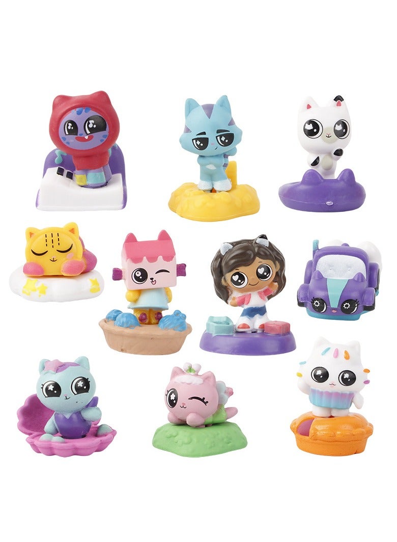 مجموعة دمى غابي المتحركة المكونة من 10 قطع من ألعاب نماذج الرسوم المتحركة الكرتونية - Image 1