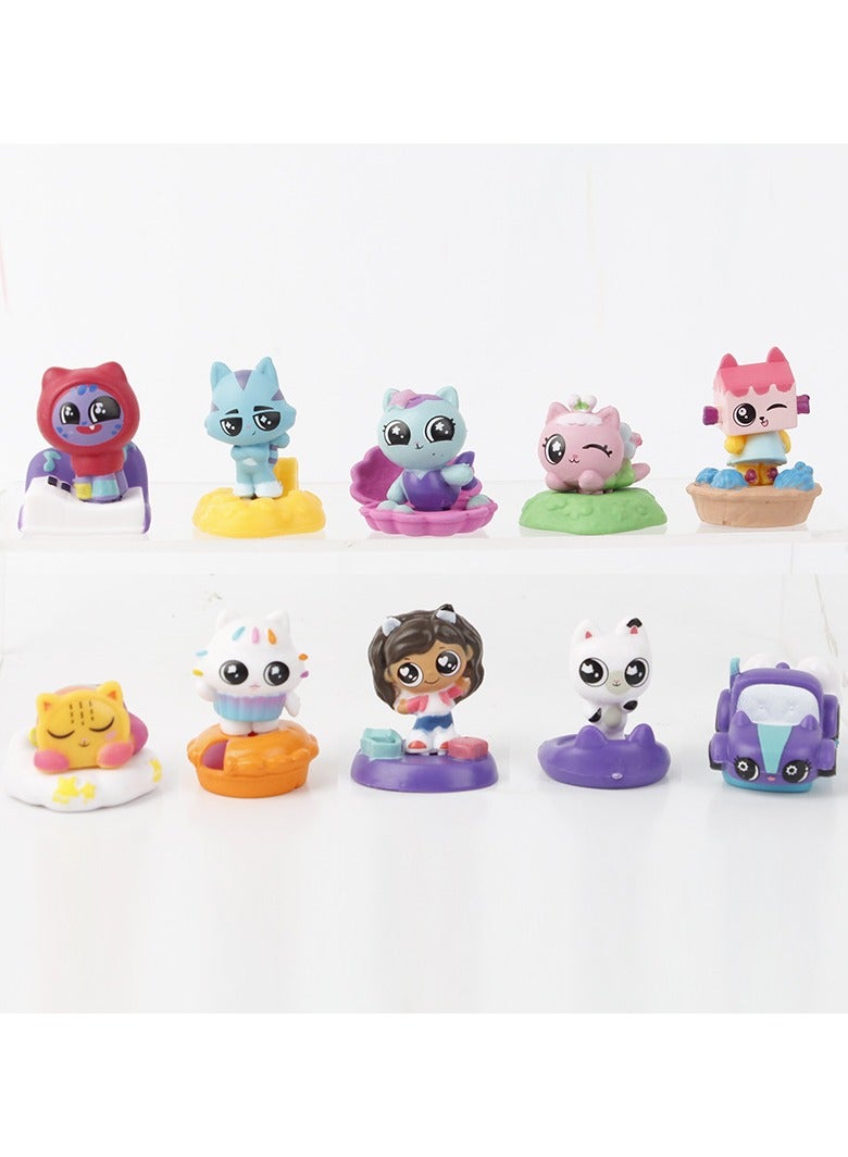 مجموعة دمى غابي المتحركة المكونة من 10 قطع من ألعاب نماذج الرسوم المتحركة الكرتونية - Image 2