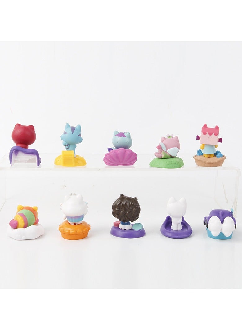 مجموعة دمى غابي المتحركة المكونة من 10 قطع من ألعاب نماذج الرسوم المتحركة الكرتونية - Image 3