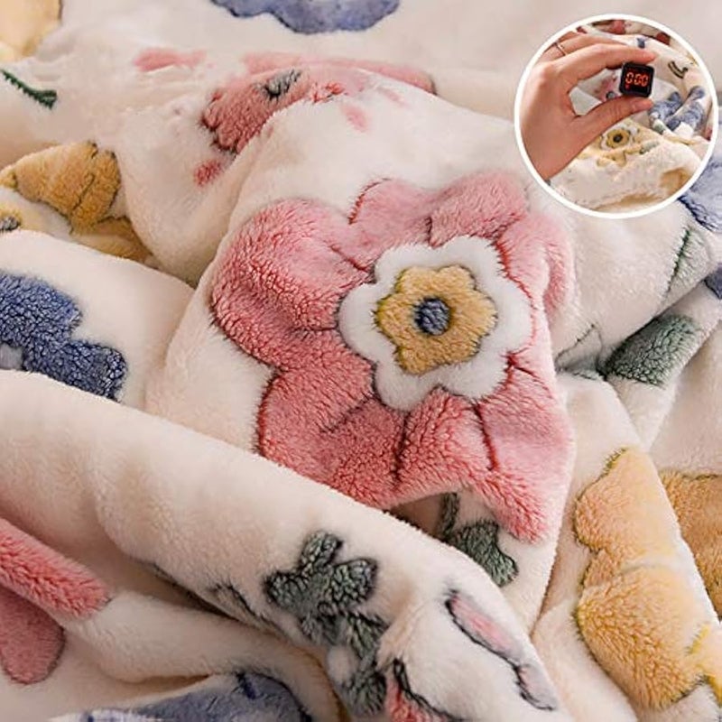 إسكدنيا بطانية صوفية من صوف الشيربا، بطانية اريكة ناعمة ومنفوشة بلون رمادي، بطانية مخملية كبيرة للسرير المزدوج، بطانية فلانيل من المايكروفايبر، للاريكة، دافئة (1.150 × 200 سم) - Image 3