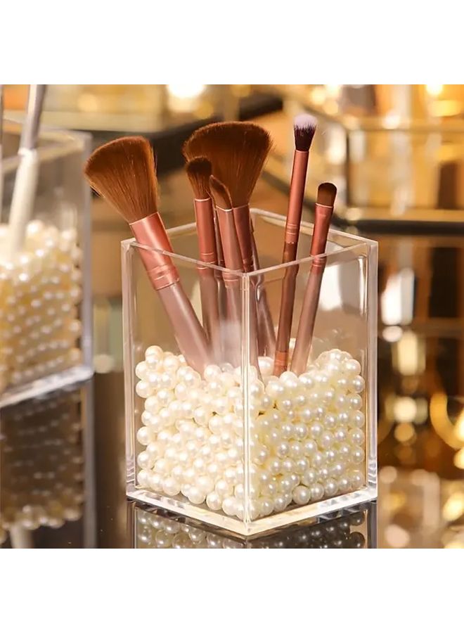 4pcs Clear Acrylic Pen Holder Organizer For Office Supplies Makeup Brushes - Image 2