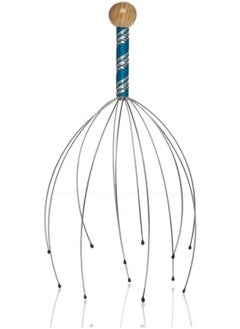 DubaiGallery Head Scalp Massagers, 12 Fingers Head Massage Hand-held, Head Massager Scalp Scratcher for Deep Relaxation, Stress Relief and Hair Stimulation SS handle  - Image 1