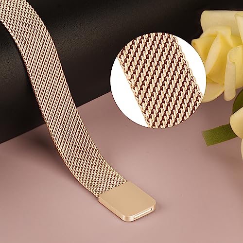 Meliya Metal Band for Fitbit Inspire 3 Bands Women Men, Stainless Steel Adjustable Straps Replacement Bands for Fitbit Inspire 3 Fitness Tracker (Rose Gold) - Image 5