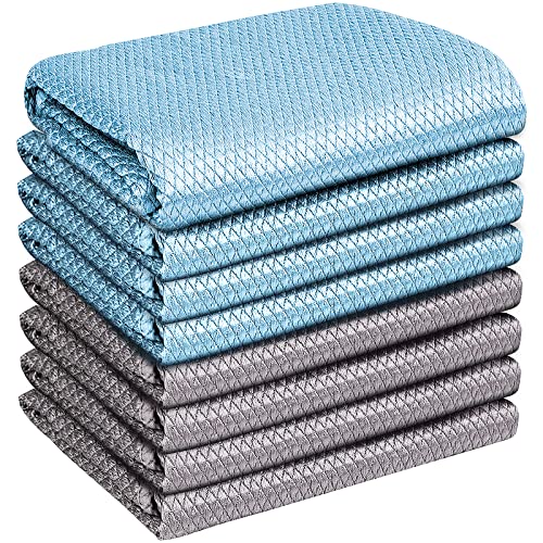 Airlab Streak Free Miracle Cleaning Cloths Easy Clean Nanoscale, Pack of 8, 12'' x 16'', Microfiber Polishing Windows Glass Lint Free Rags Stainless Steel Car Kitchen Reusable - Image 1