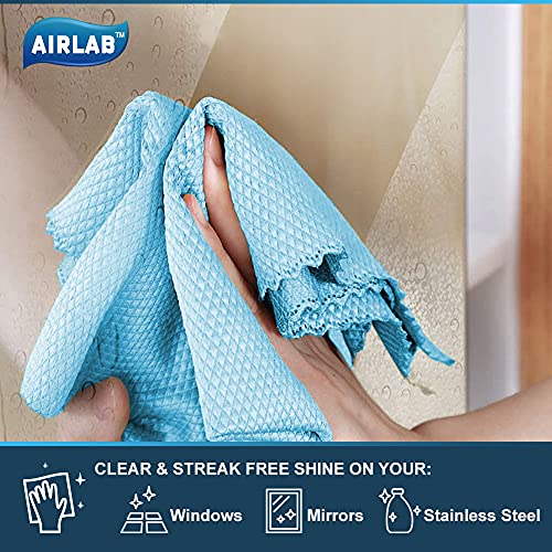 Airlab Streak Free Miracle Cleaning Cloths Easy Clean Nanoscale, Pack of 8, 12'' x 16'', Microfiber Polishing Windows Glass Lint Free Rags Stainless Steel Car Kitchen Reusable - Image 5