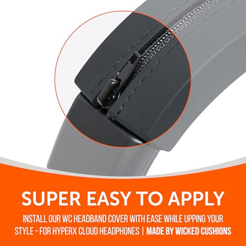 WC BandZ Cloud - Silicone Headband Cover for HyperX Cloud Series Headphones by Wicked Cushions | Enhanced Comfort, Style, & Sweat Protection | Exclusively for HyperX Cloud Series | Black - Image 4