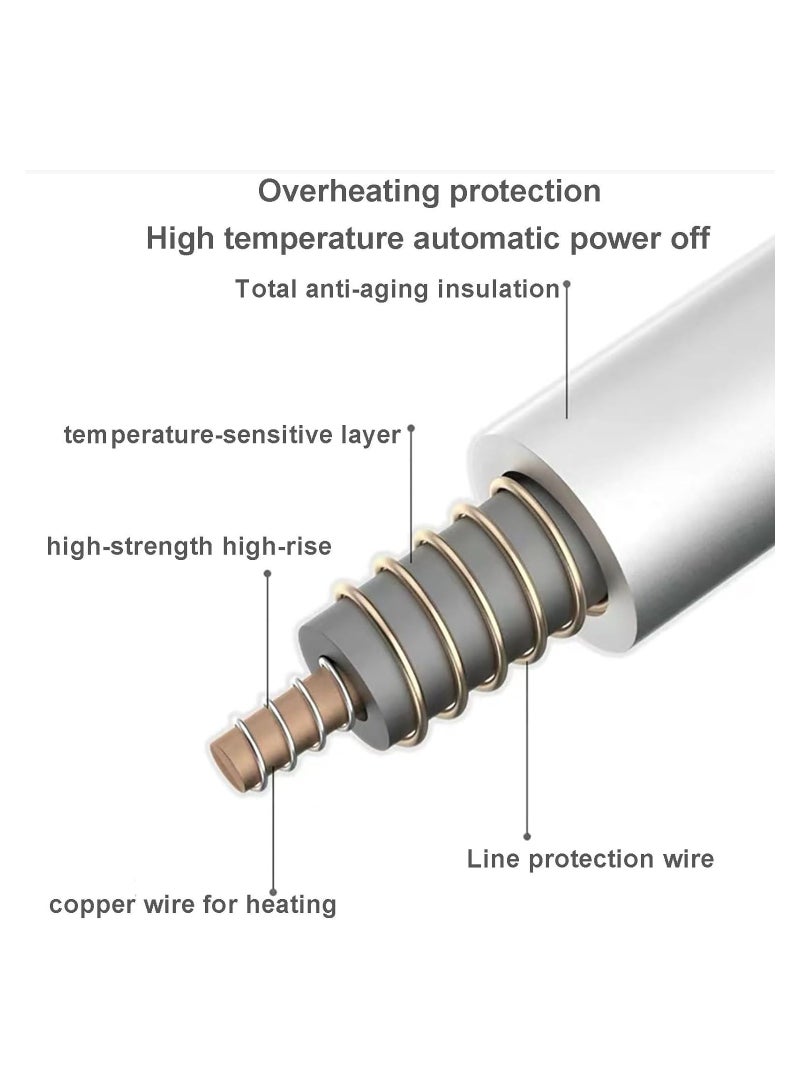 بطانية كهربائية مدفأة كبيرة، قابلة للغسل في الغسالة، مصنوعة من الفلانيل الناعم، مع 6 مستويات للتحكم في درجة الحرارة، شاشة LED، تسخين متساوي، مناسبة للمكتب/السكن/الكراسي المتحركة (الحجم: 130×150 سم) - Image 4
