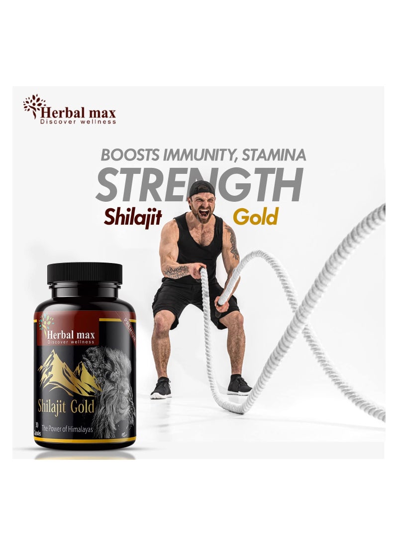 Herbal Max - Shilajit Gold 30 Capsules - Image 1