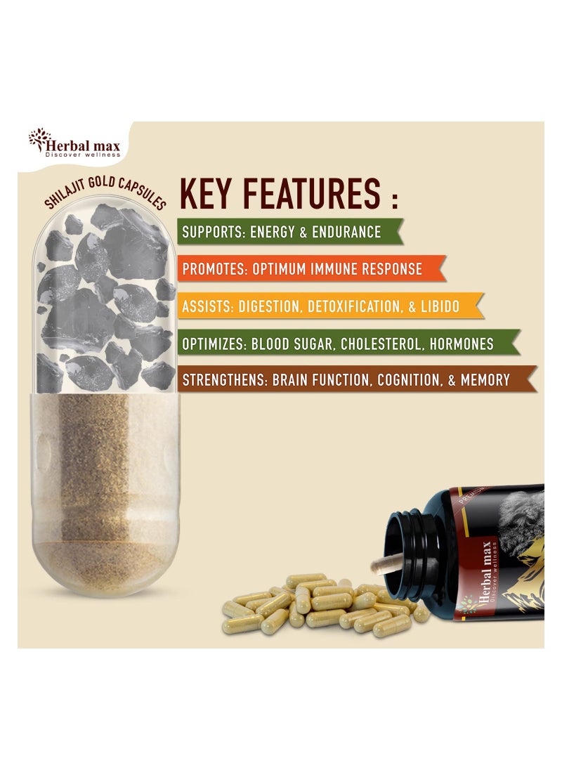 Herbal Max - Shilajit Gold 30 Capsules - Image 1