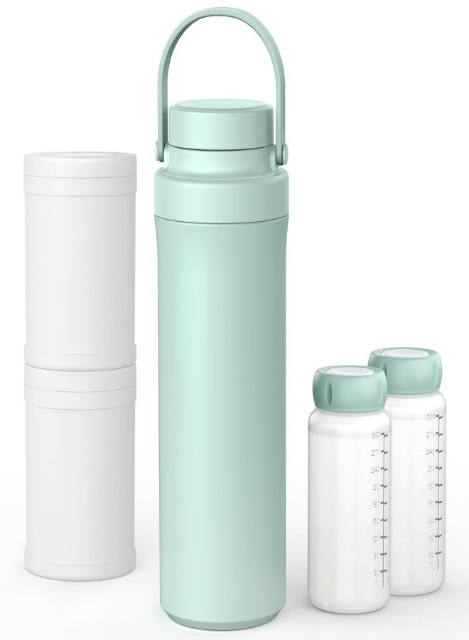 Xaproo 22oz Breast Milk Cooler Bottle, 360° Cooling Technology for 24 Hours, Larger Capacity Travel Breastmilk Chiller with 2pcs Baby Bottles, Portable Milk Cooler for Breastmilk, BPA-Free - Image 1
