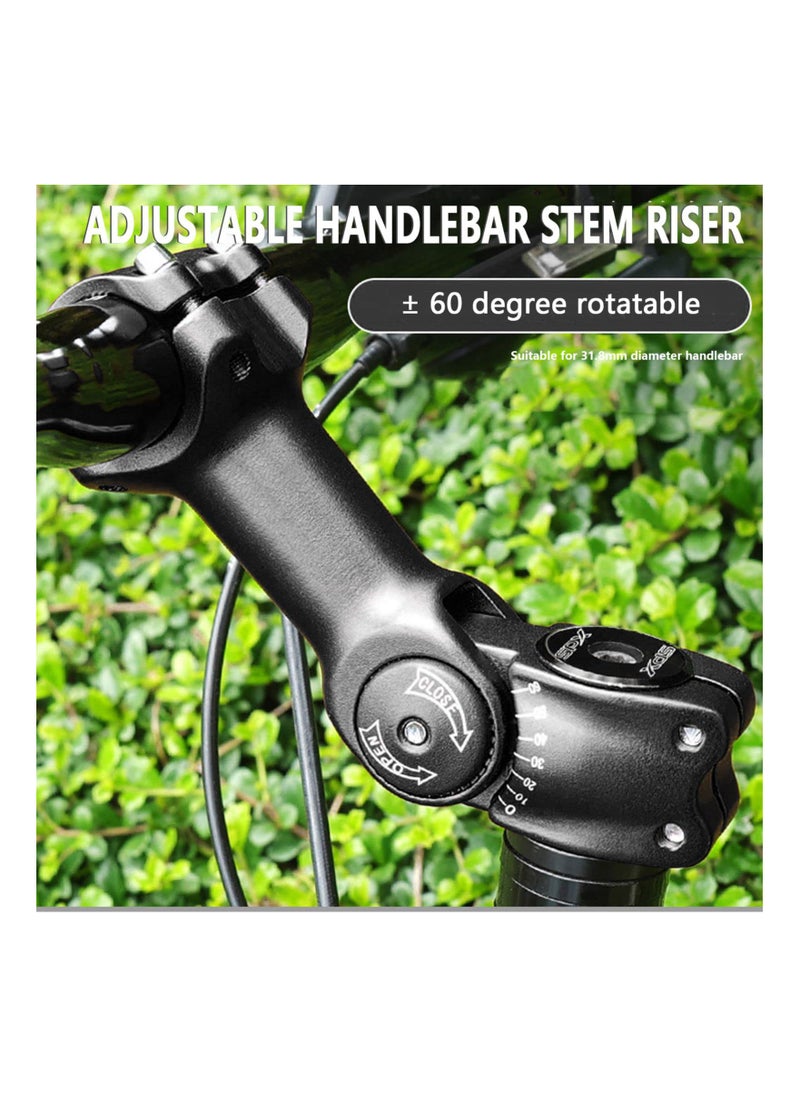 SYOSI - 31.8mm Mtb Bike Bicycle Stem, 110mm -60~60 Degree Adjustable, Light Weight, Bike Handlebar Stem Riser for Bicycle, Road Bike, Mtb, Bmx, Cycling, Reduce the Riding Load, Ride Easily(1 Pack) - Image 1