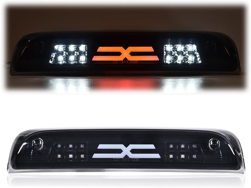 CHEDA Third Tail Brake Light Cargo Lamp Tinted LED Bar Compatible with 2014 2015 2016 2017 2018 2019 2020 Sierra Silverado(Smoky lens Black Bottoms) - Image 1