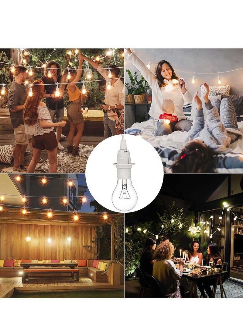Y&D E14 Lamp Holder, 10 Pieces Screw Holder Light Bulb Adapter 250V 2A High Conductivity Pendant Socket & Replacement Ring  - Image 5