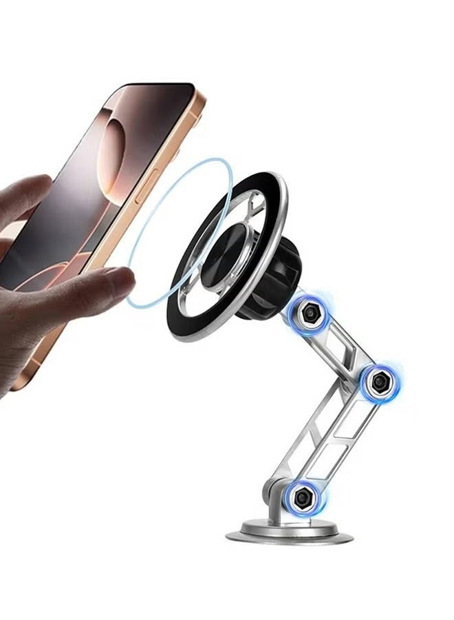 Magnetic Car Phone Holder 1080° Car Mobile Holders Suction Cup Navigation Bracket Stand Adjustable and Folding Car Mount For Iphone12 16 13, Samsung, Huawei, Motorola - Image 1