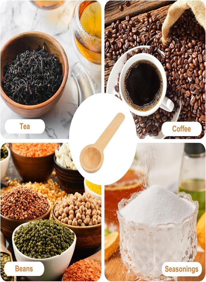 MVM Enterprise 6 PCSWooden Spoons Round Wooden Spoons Small Kitchen Spoon Wooden Seasoning Spoon Teaspoon Versatile Wooden Spoon for Salt Coffee Seasoning Sugar (Round) - Image 5