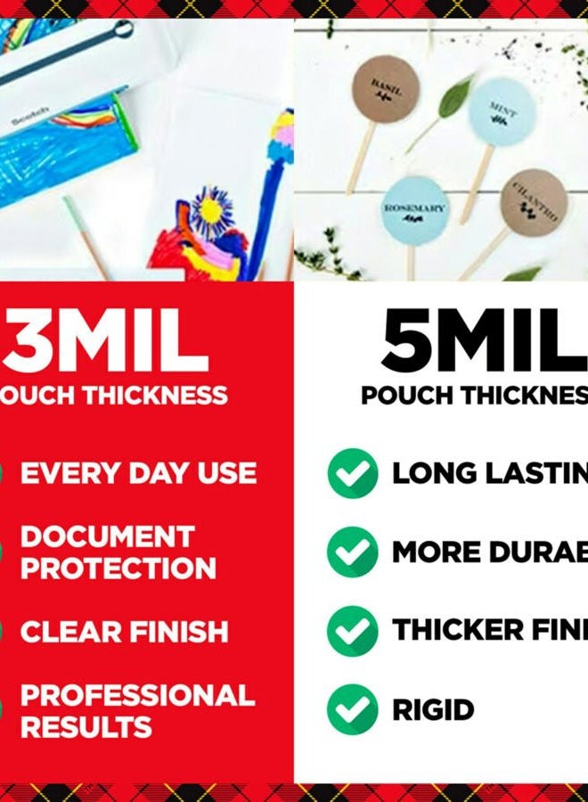 Scotch  Thermal Laminating Pouches, 100 Count, Clear, 5 mil., Laminate Business Cards, Banners and Essays, Ideal Office or School Supplies, Fits Photo Sized (4.3 in. × 6.3 in.) Paper - Image 3