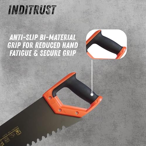 Inditrust 24" 600mm منشار يدوي بأسنان مغطاة بكربيد للأقواس/الخرسانة/سيبوركس لقطع الطوب، شفرات قطع الأسمنت مع مقبض PVC - Image 2