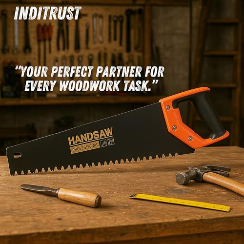 Inditrust 24" 600mm منشار يدوي بأسنان مغطاة بكربيد للأقواس/الخرسانة/سيبوركس لقطع الطوب، شفرات قطع الأسمنت مع مقبض PVC - Image 4