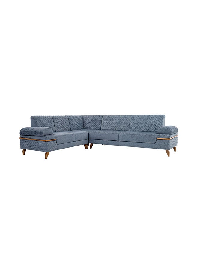 ROYAL FURNITURE كنبة زاوية التان على شكل حرف L 300x213x92 سم، لون رمادي  - Image 4