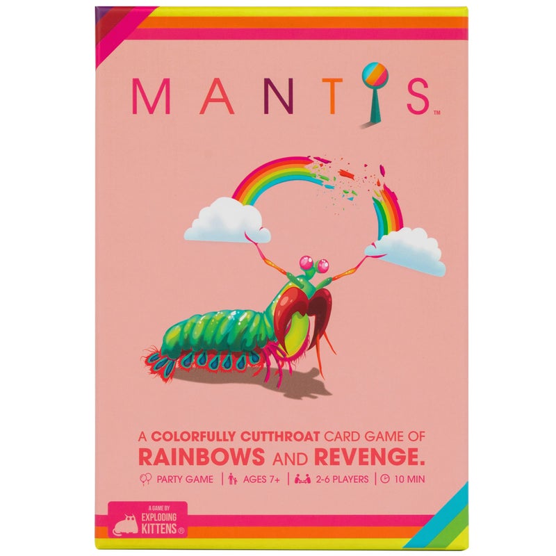 Exploding Kittens LLC Exploding Kittens Mantis 2-6 Players - Ages 7+ - 10 Minutes to Play - Cutthroat Matching Card Game - Ideal for Party, Family Game Night, Kid and Adult - Image 1