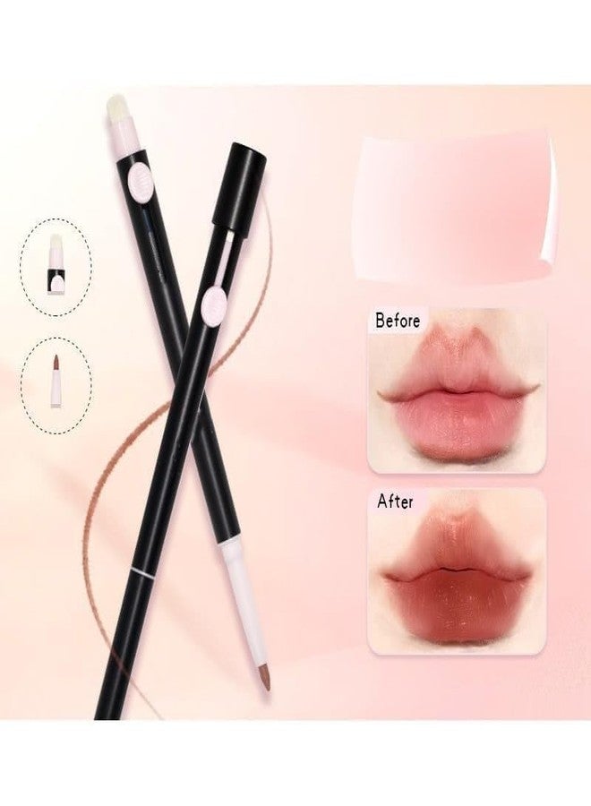 LARYNX Lip Liner With Brush for Women | Double Ended Lip Brush 3D Lip Pencil | Lip Makeup Pen Long Lasting Waterproof Matte Ultra Fine Lip Liner With Brush for women (Nude Brown, 1 pcs) - Image 4