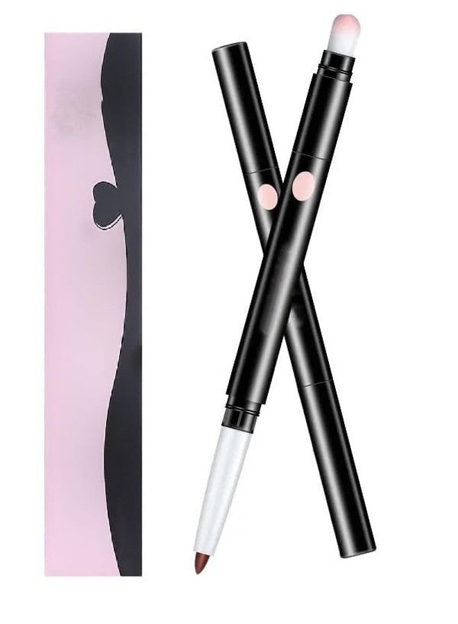 LARYNX Lip Liner With Brush for Women | Double Ended Lip Brush 3D Lip Pencil | Lip Makeup Pen Long Lasting Waterproof Matte Ultra Fine Lip Liner With Brush for women (Nude Brown, 1 pcs) - Image 1