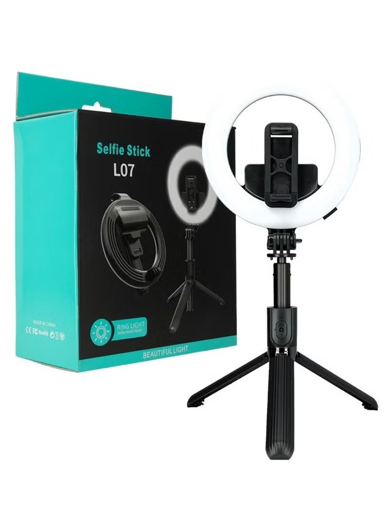 A ZONE L07 Ring Light Foldable Wireless Selfie Stick Tripod  - Image 1