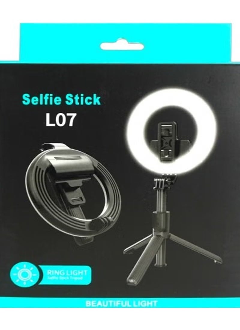 A ZONE L07 Ring Light Foldable Wireless Selfie Stick Tripod  - Image 2