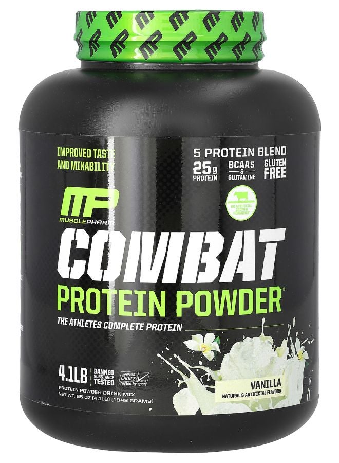 MusclePharm Combat Protein Powder Vanilla 4.1 lb (1842 g)