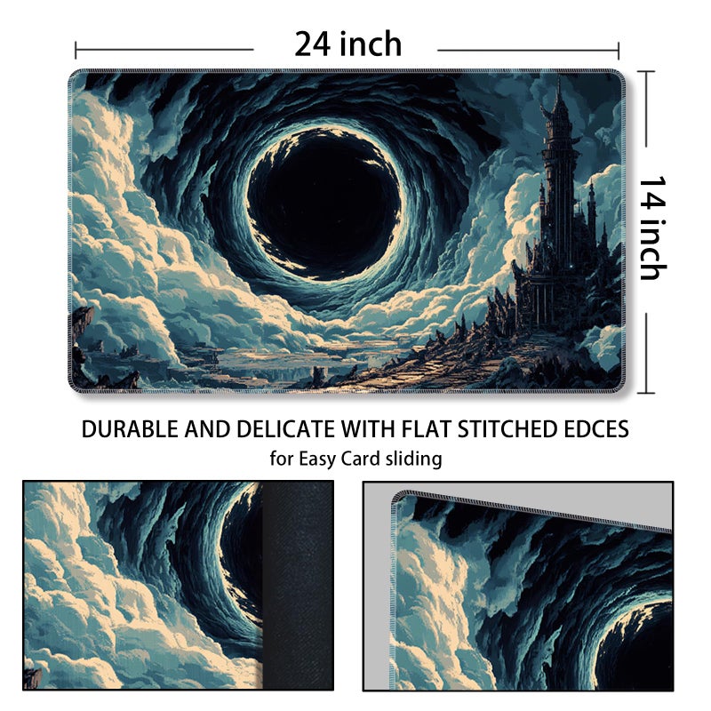 Sepmat Mtg Playmat Magic Card Playmat Game Mat Tcg & Ccg Card Games Mat With Free Storage Bags Size 24 X 14 Inches (No With Zones Eye) - Image 2