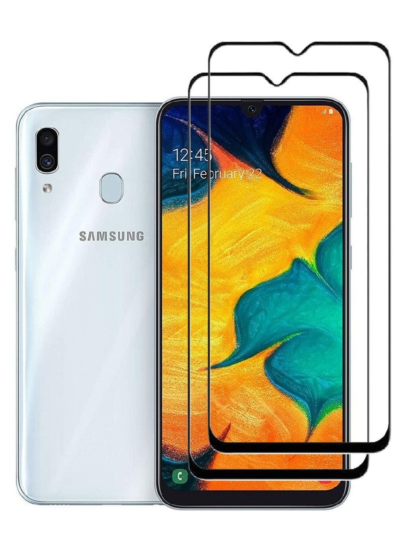 AINA 2 Pieces Tempered Glass Screen Protector 5D Designed For Samsung Galaxy A30 Full Glue Edge to Edge Full Screen Coverage And Bubble Free - Image 1