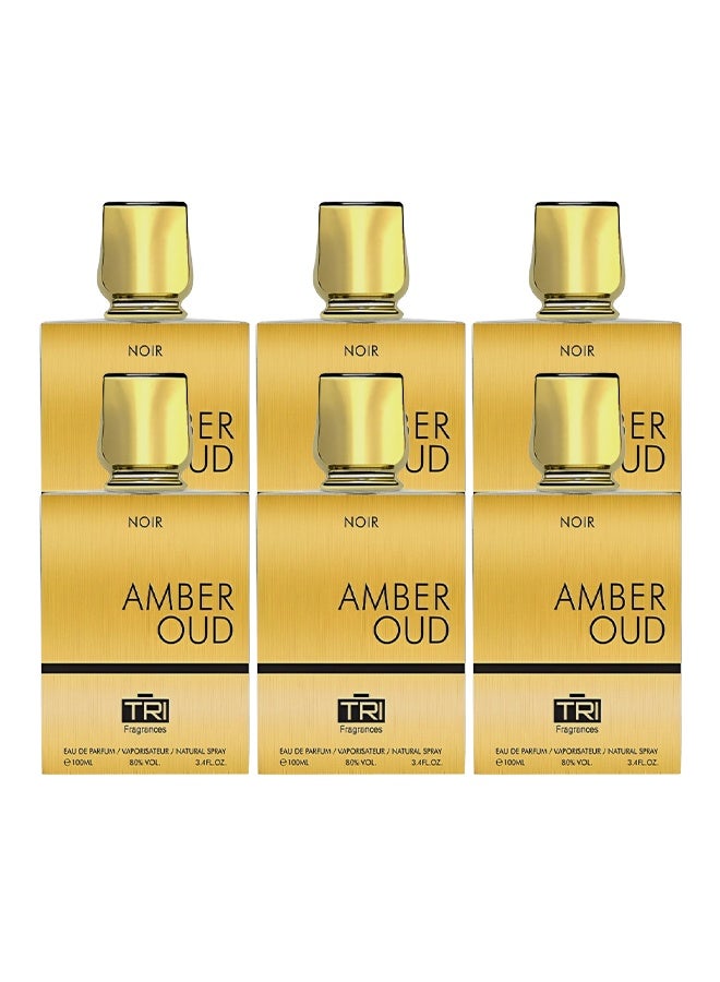 عطور TRI 6 قطع عطر عنبر عود نوار للجنسين 100 مل - Image 1