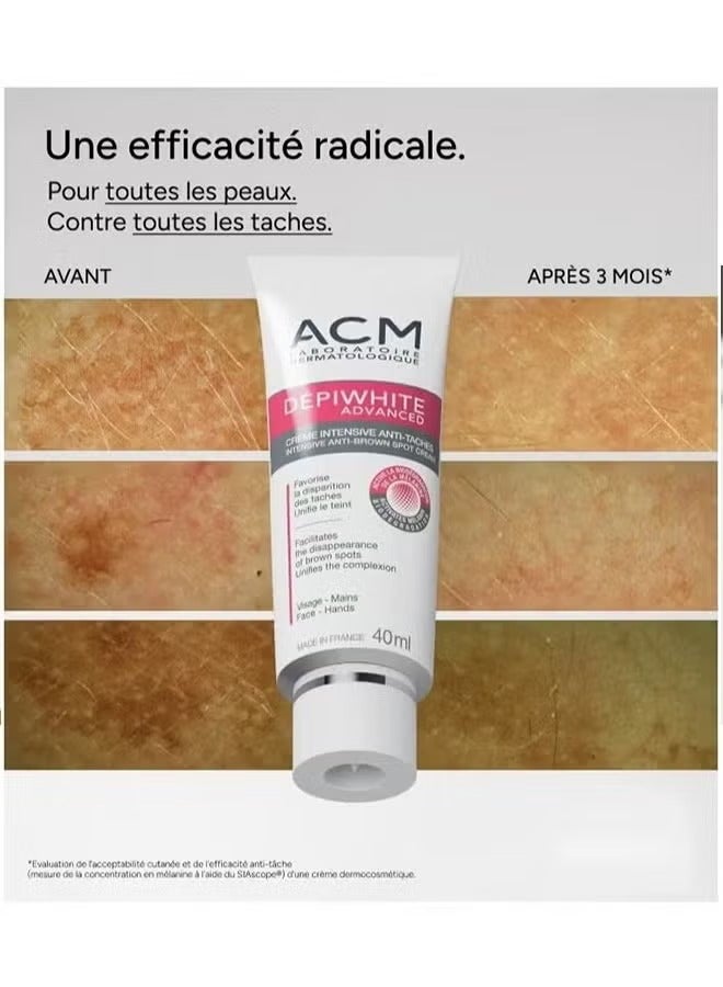ACM Depiwhite Advanced Intensive Anti-Dark Spot Cream, Reduces Brown Spots and Evens Skin Tone - 40 Ml - Image 4