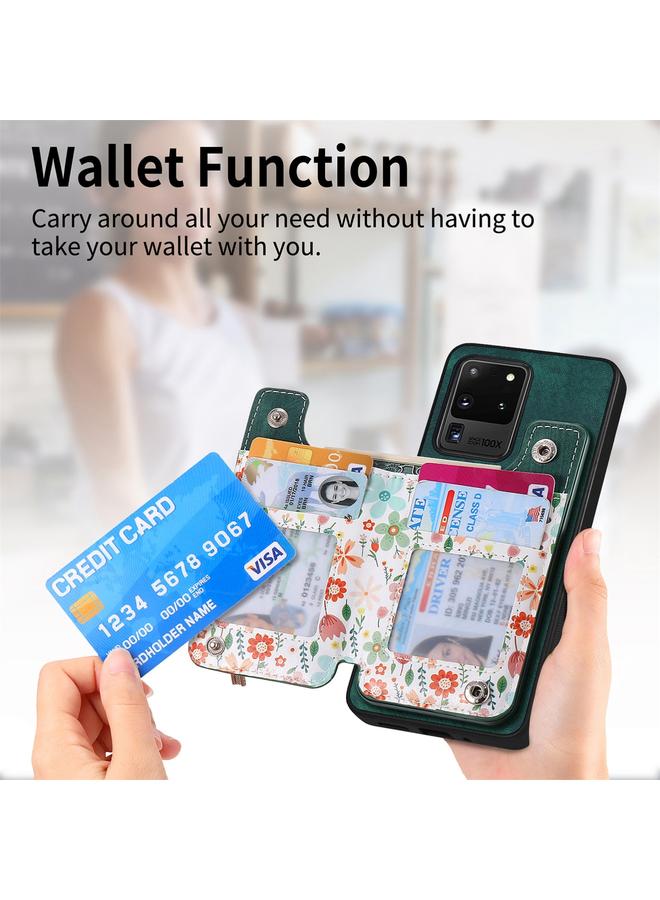 S-TOP Case For Samsung Galaxy S20 Ultra Retro Painted Zipper Wallet Back Phone Case - Image 3