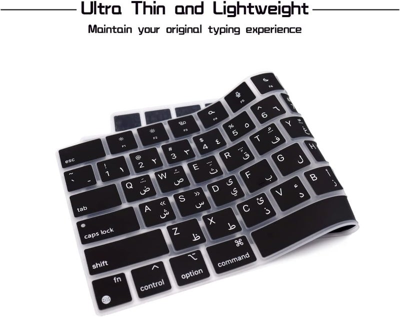HRH Arabic Language Silicone Keyboard Cover Skin for MacBook 2026 Neo 13"(A18) & Air13.6 15"(M5-M2) & Pro14 16"(M5-M1) A3404 A3448 A3449 Dust Proof Protection Accessories - Image 4