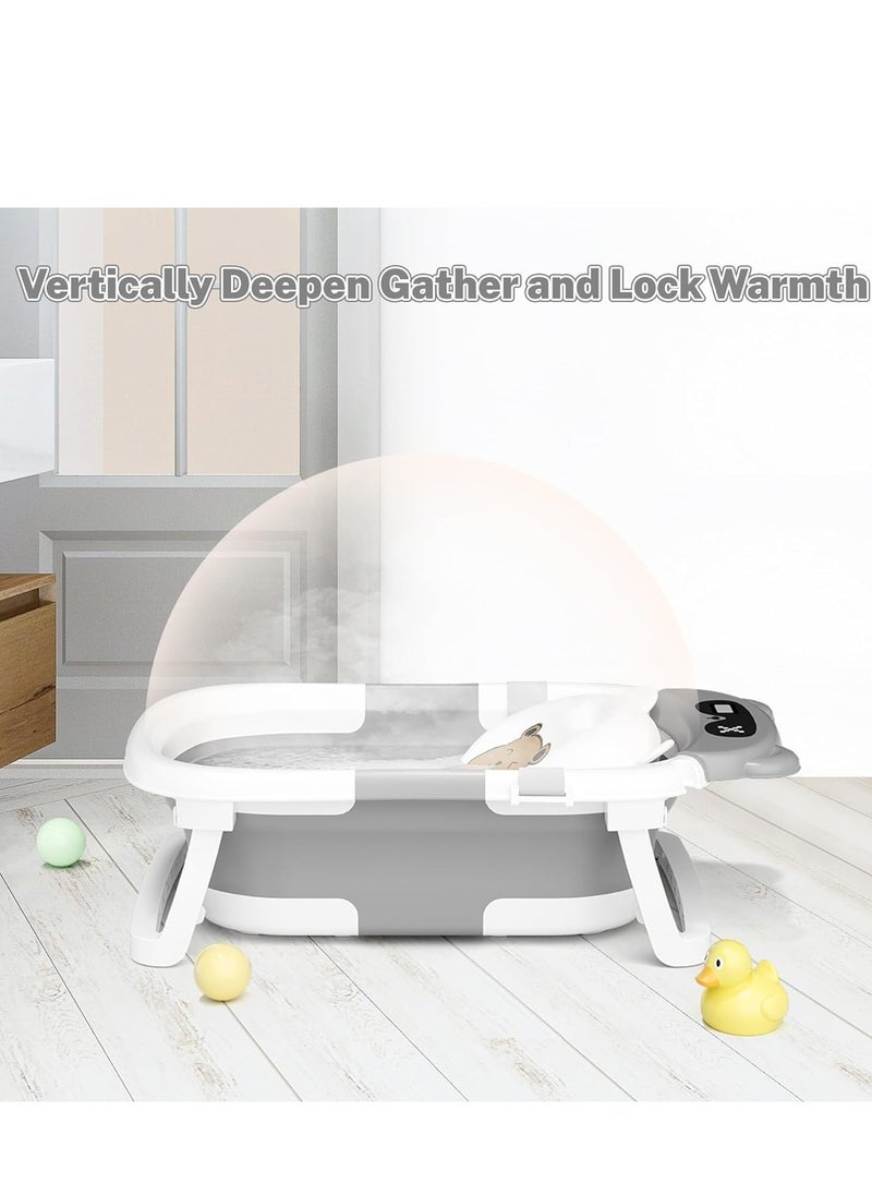 Generic - Bathtub Portable With Baby Cushion, Collapsible Toddler Bath Tub for Kids, Foldable Infant Shower Basin, Anti Slip Skid Proof New Born Toddler Bathing Support - Image 1